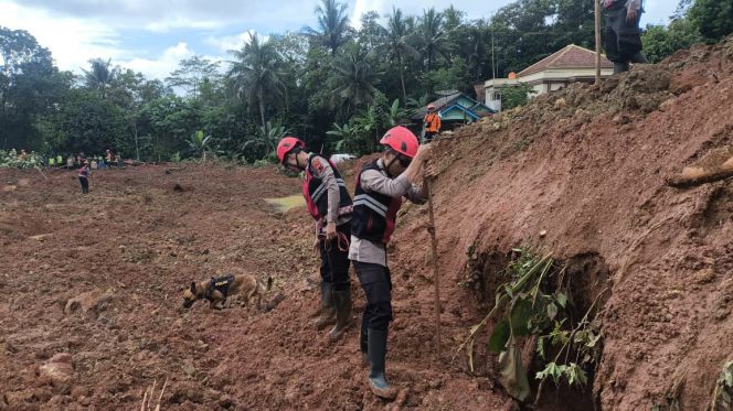 
 Polri Kerahkan Anjing Pelacak dalam Pencarian Korban Longsor Cilacap