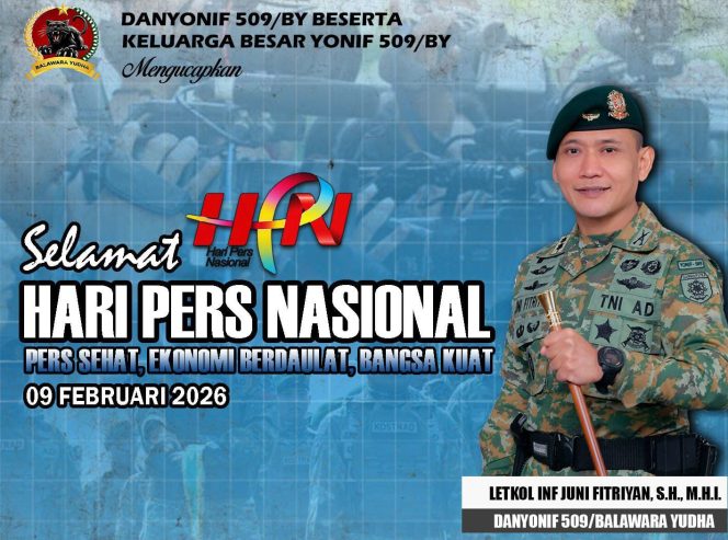 
 Letkol Inf Juni Fitriyan Ucapkan HPN Untuk Media Partner Condromowo