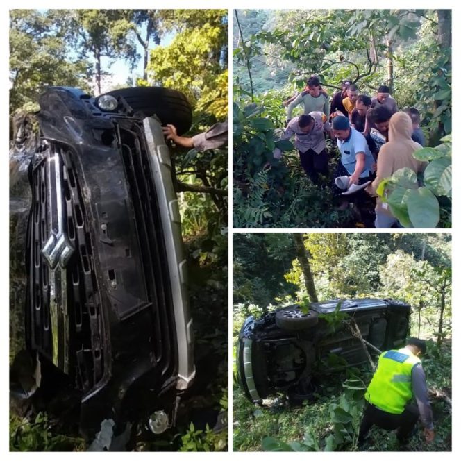 
 Mobil Masuk Jurang Sedalam 15 Meter di Gumitir, Penumpang Alami Patah Tulang