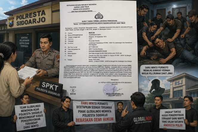
 Polresta Sidoarjo Terima Laporan Dugaan Pengeroyokan, Tim Globalindo Minta Kasus Diusut Tuntas