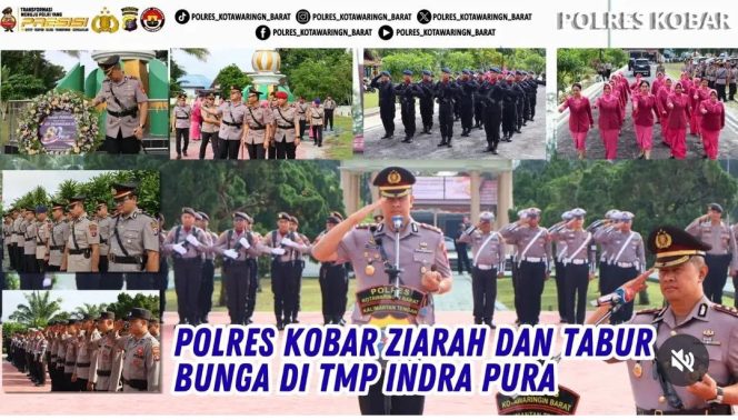 
 Polres Kobar Gelar Ziarah dan Tabur Bunga di TMP Indra Pura Sambut Hari Bhayangkara ke-80