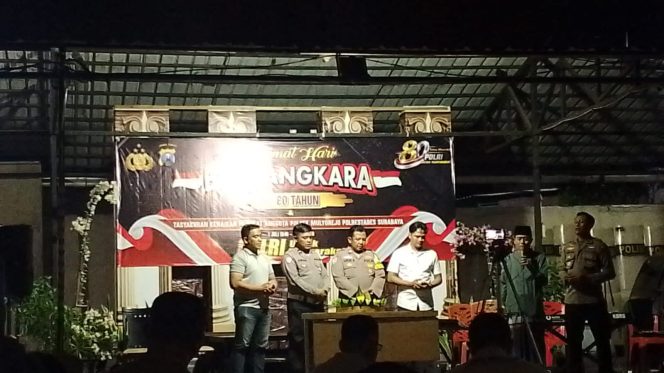 
 Semarak HUT Bhayangkara ke-80, Polsek Mulyorejo Satukan Forkopimcam, Ormas, dan Perguruan Silat