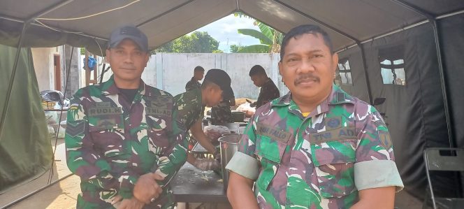 
 Tepbek V/2.A Jember Memasak Untuk 450 Prajurit Yonif TP/TW Bondowoso