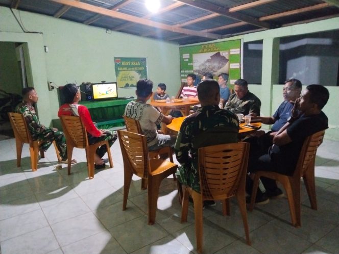 
 Suasana Penuh Keharmonisan, keakraban dan Kebersamaan Kodim 0423/B.U Bersama Jajaran Koramil Gelar Nonton Bareng Kebangsaan Piala Dunia 2026
