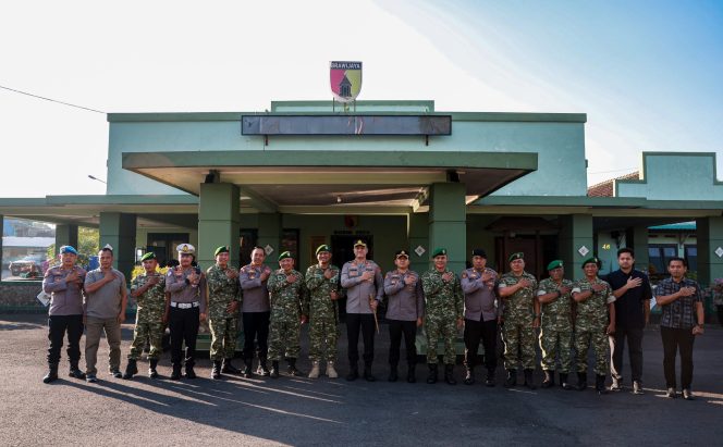 
 Jalin Sinergitas dan Kerja Sama Kapolres Jember Bersama Jajaran Kunjungi Kodim 0824 Jember