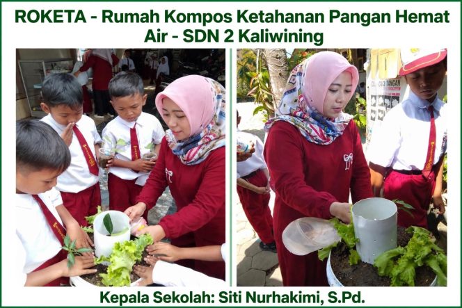 
 SDN Kaliwining 2 Gelar Sosialisasi’ROKETA'(Rumah Kompos Ketahanan Pangan Hemat Air)